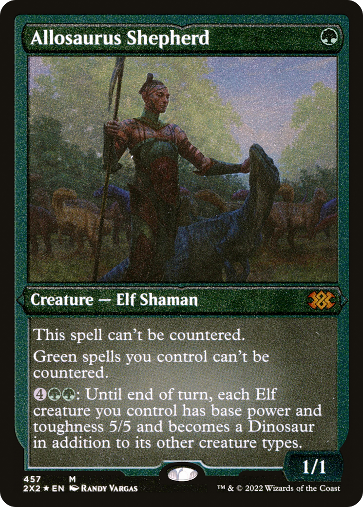 Allosaurus Shepherd (Foil Etched) (2X2-457) - Double Masters 2022 Foil