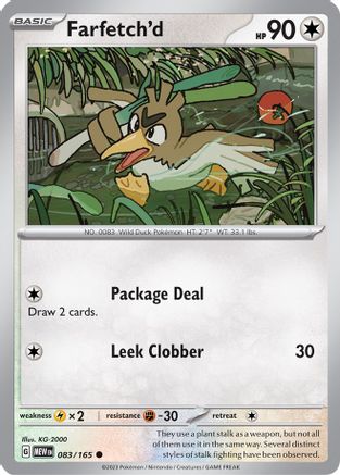 Farfetch'd 083  - Reverse Holofoil SV Scarlet & Violet 151 - Common