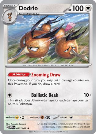 Dodrio 085  - Holofoil SV Scarlet & Violet 151 - Rare