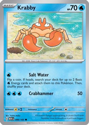 Krabby 098  SV Scarlet & Violet 151 - Common