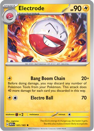 Electrode 101  - Holofoil SV Scarlet & Violet 151 - Rare