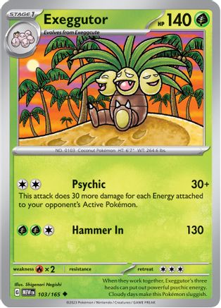 Exeggutor 103  SV Scarlet & Violet 151 - Uncommon