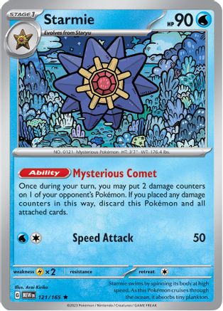 Starmie 121  - Holofoil SV Scarlet & Violet 151 - Rare