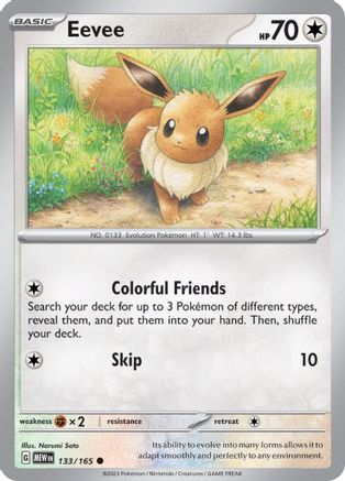 Eevee 133  SV Scarlet & Violet 151 - Common