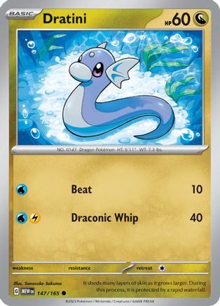 Dratini 147  SV Scarlet & Violet 151 - Common