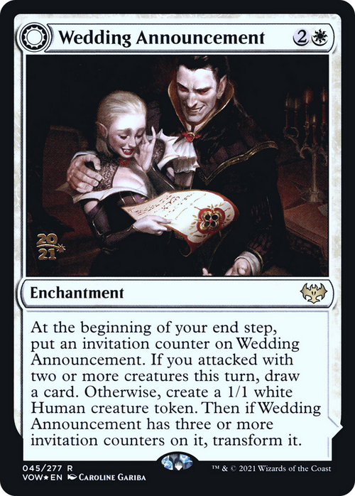 Wedding Announcement (PRE-045) - Innistrad: Crimson Vow Promos: (Double Faced Transform) Foil