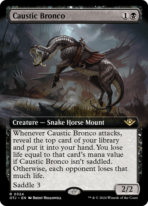 Caustic Bronco (Extended Art) (OTJ-324) - Outlaws of Thunder Junction: (Extended Art) Foil