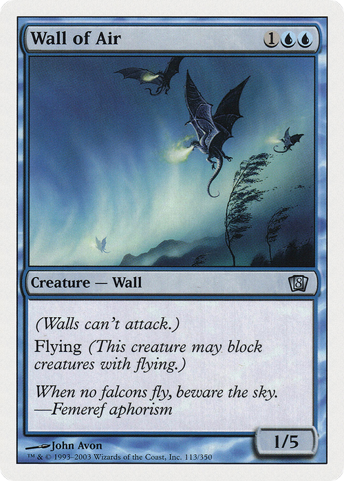 Wall of Air (8ED-113) - 8th Edition Foil