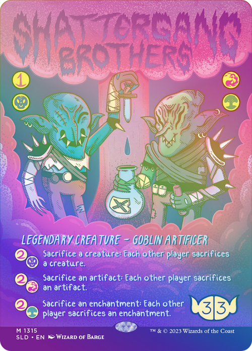 Shattergang Brothers (Rainbow Foil) (SLD-1315) - Secret Lair Drop (Borderless) Foil