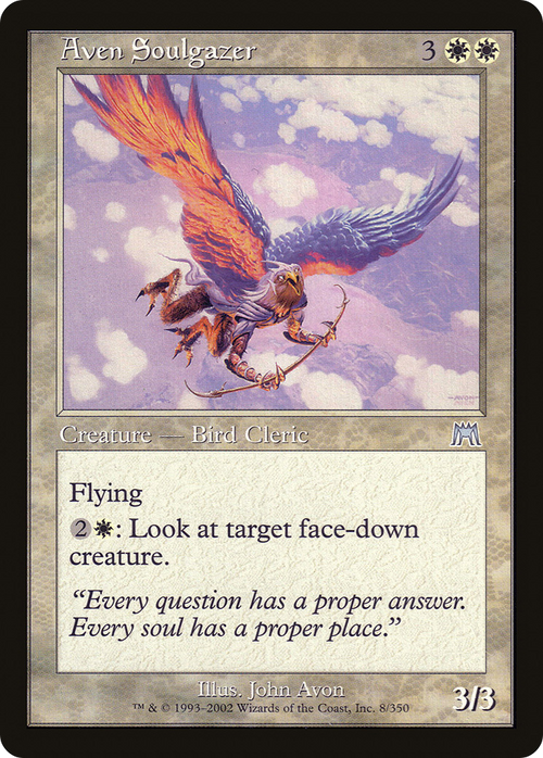 Aven Soulgazer (ONS-008) - Onslaught Foil