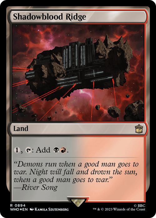 Shadowblood Ridge (Surge Foil) (WHO-894) - Doctor Who Foil