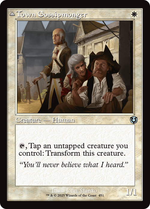 Town Gossipmonger (Retro Frame) (INR-451) - Innistrad Remastered
