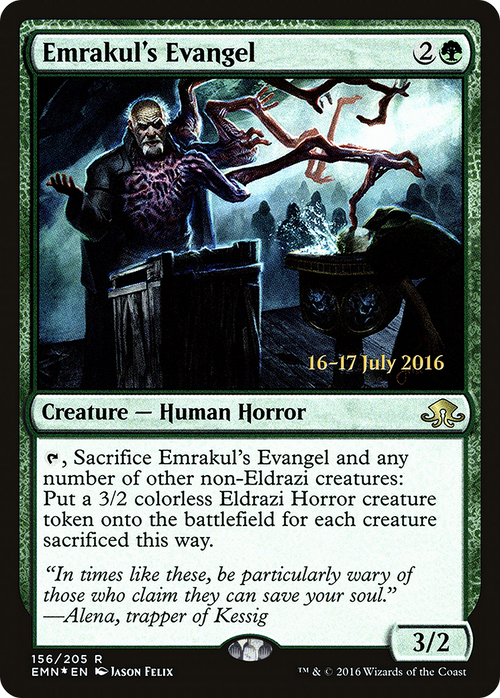 Emrakul's Evangel (PRE-156S) - Eldritch Moon Promos Foil