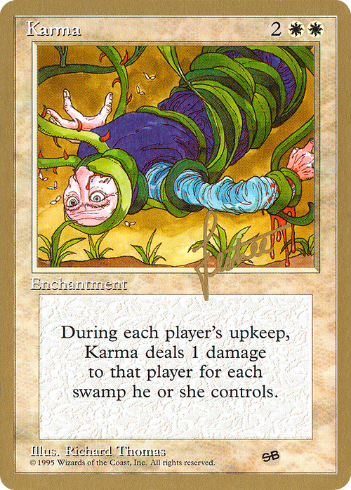 Karma - 1996 Bertrand Lestree (4ED) (SB) (WCD-) - Pro Tour Collector Set