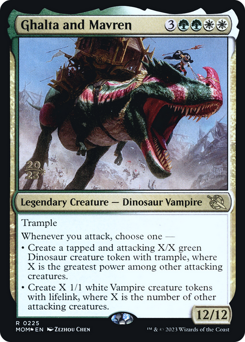Ghalta and Mavren (PRE-225) - March of the Machine Promos Foil