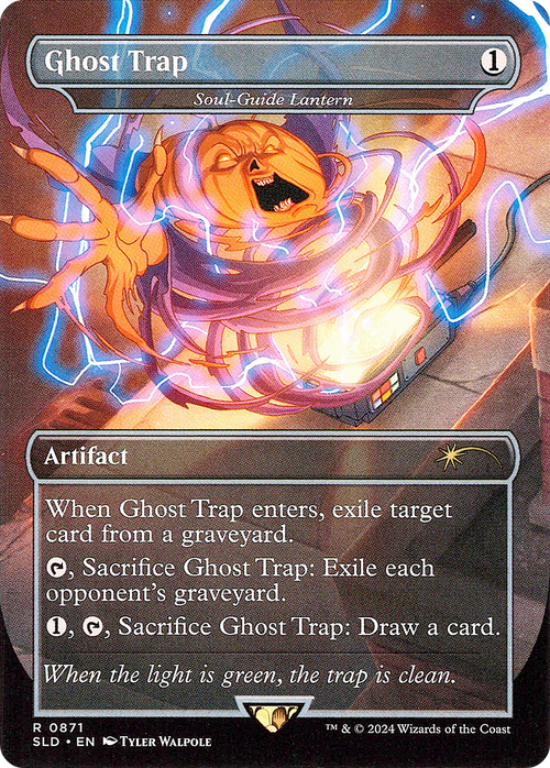Ghost Trap - Soul-Guide Lantern (Rainbow Foil) (SLD-871) - Secret Lair Drop / Ghost Trap (Borderless) Foil
