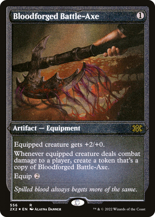 Bloodforged Battle-Axe (Foil Etched) (2X2-556) - Double Masters 2022 Foil