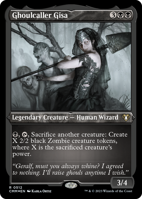 Ghoulcaller Gisa (Foil Etched) (CMM-512) - Commander Masters Foil