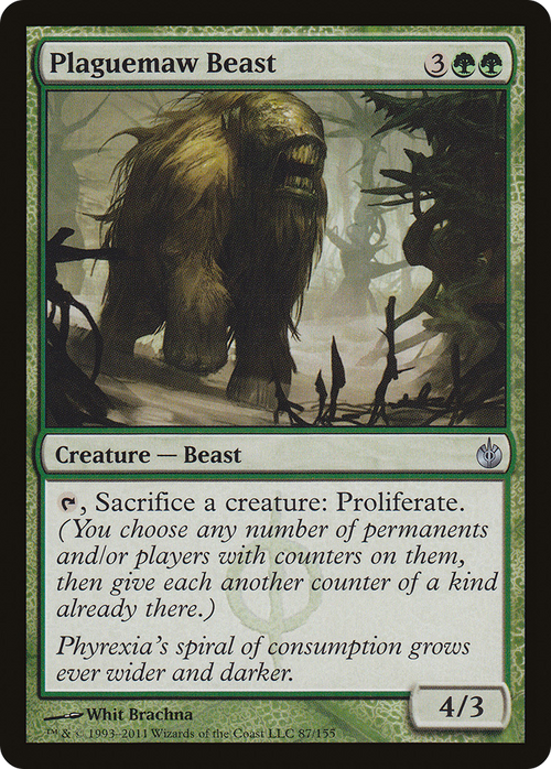 Plaguemaw Beast (MBS-087) - Mirrodin Besieged Foil