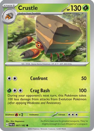 Crustle 007/182  - Reverse Holofoil SV04 Paradox Rift - Common