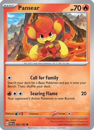 Pansear 020  - Reverse Holofoil SV04 Paradox Rift - Common