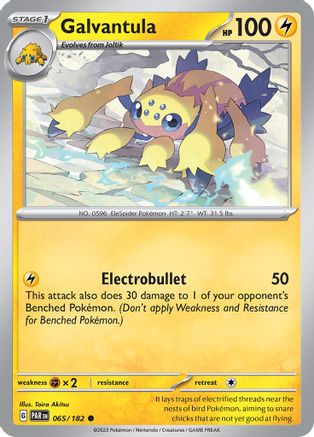 Galvantula 065  - Reverse Holofoil SV04 Paradox Rift - Common