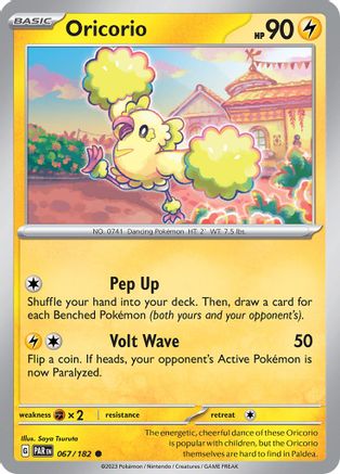 Oricorio 067  - Reverse Holofoil SV04 Paradox Rift - Common