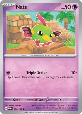 Natu 071  - Reverse Holofoil SV04 Paradox Rift - Common
