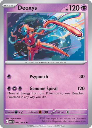 Deoxys 074  - Holofoil SV04 Paradox Rift - Rare