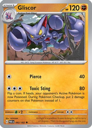 Gliscor 092  SV04 Paradox Rift - Uncommon