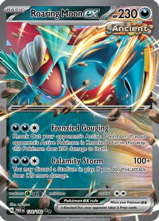 Roaring Moon ex 124  - Holofoil SV04 Paradox Rift - Double Rare
