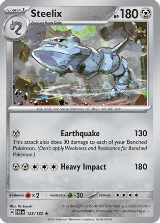 Steelix 125/182  - Reverse Holofoil SV04 Paradox Rift - Rare