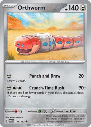 Orthworm 138  - Reverse Holofoil SV04 Paradox Rift - Uncommon