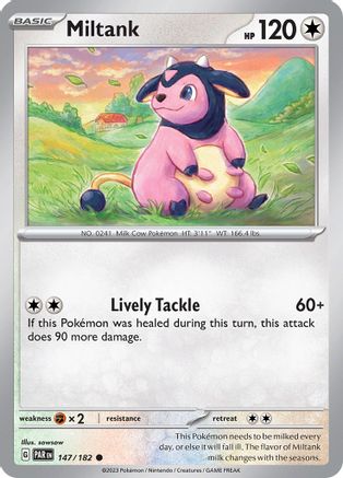 Miltank 147  - Reverse Holofoil SV04 Paradox Rift - Common