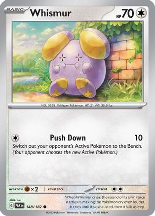 Whismur 148  - Reverse Holofoil SV04 Paradox Rift - Common