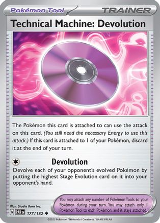 Technical Machine: Devolution 177  - Reverse Holofoil SV04 Paradox Rift - Uncommon
