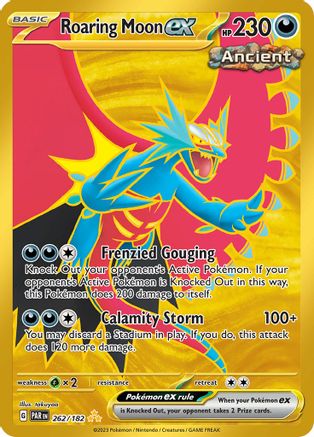 Roaring Moon ex 262/182  - Holofoil SV04 Paradox Rift - Hyper Rare