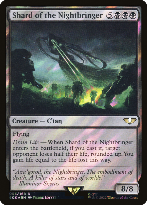 Shard of the Nightbringer (Surge Foil) (40K-055) - Warhammer 40,000 Commander Foil