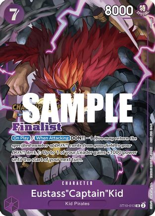 Eustass"Captain"Kid (CS 2023 Top Players Pack) [Finalist] (ST10-013) - One Piece Promotion Cards Foil