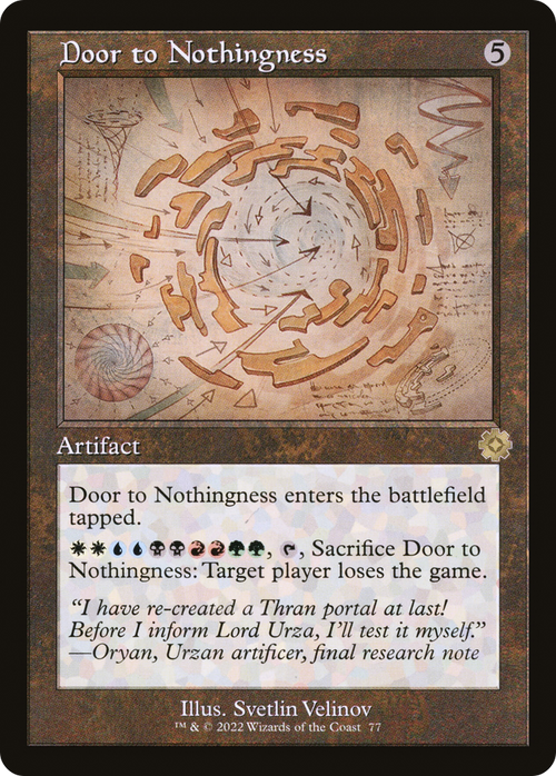 Door to Nothingness (Schematic) (BRR-077) - The Brothers' War Retro Artifacts Foil