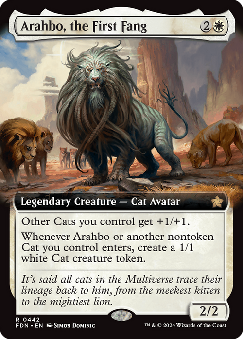 Arahbo, the First Fang (Extended Art) (FDN-442) - Foundations: (Extended Art) Foil