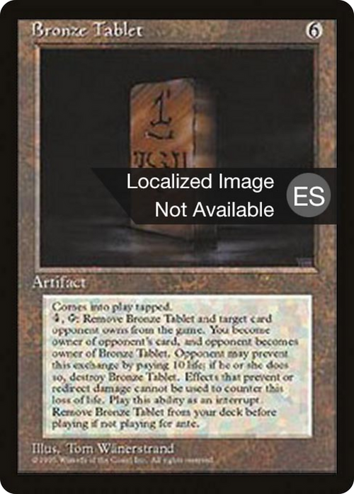 Bronze Tablet (4BB-) - Fourth Edition Foreign Black Border