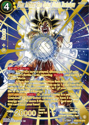 Ultra Instinct Son Goku, Divine Technique (SPR) (BT23-110) - Perfect Combination Foil