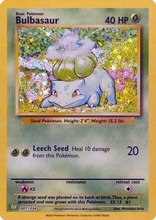 Bulbasaur 001  - Holofoil Trading Card Game Classic - Classic Collection