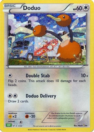 Doduo 013  - Holofoil Trading Card Game Classic - Classic Collection