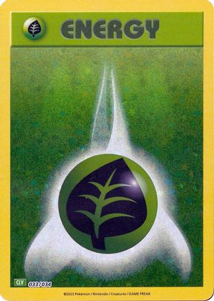 Basic Grass Energy 033  - Holofoil Trading Card Game Classic - Classic Collection