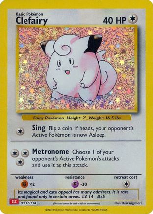 Clefairy 013  - Holofoil Trading Card Game Classic - Classic Collection