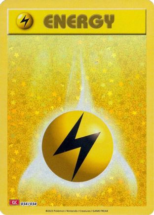 Basic Lightning Energy 034  - Holofoil Trading Card Game Classic - Classic Collection