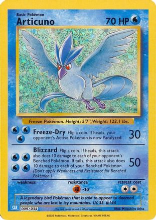Articuno 009  - Holofoil Trading Card Game Classic - Classic Collection