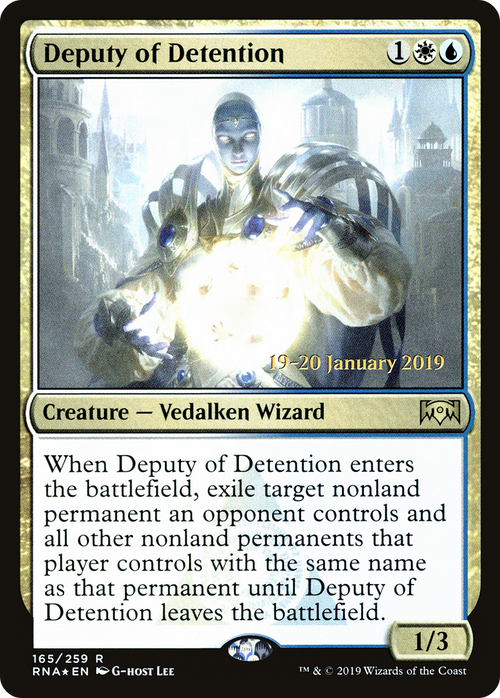 Deputy of Detention (PRE-165S) - Ravnica Allegiance Promos Foil